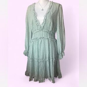 Floral Ruffle Long Sleeve Dress